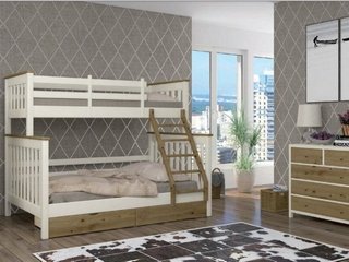 Двухъярусная кровать Скандинавия: укромный семейный домик прямо в спальне